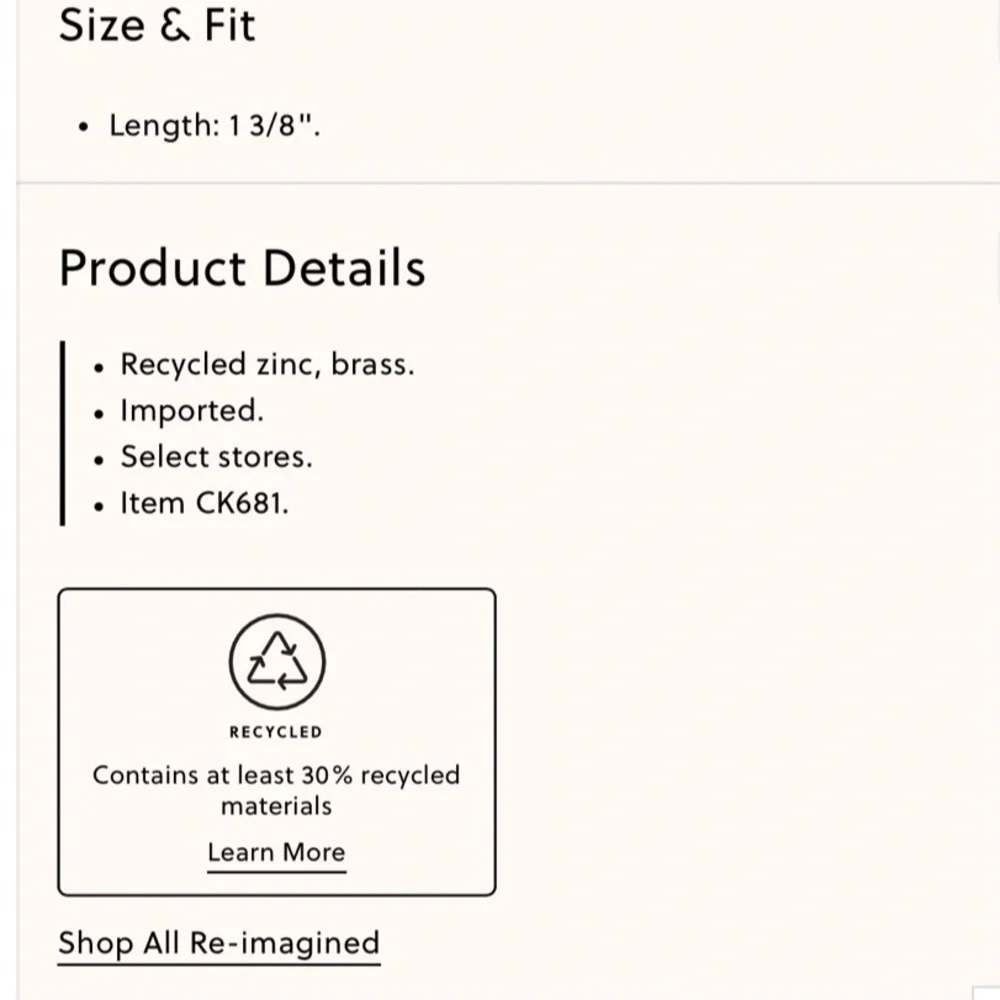 Gold Bee Pendant Charm by JCrew new